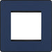 BG Evolve - PCDDBEMS2B - Matt Blue (Black) Twin Euro Module Apeture Single Front Plate (50 X 50) BG - Evolve - Screwless Matt Blue BG - Sparks Warehouse