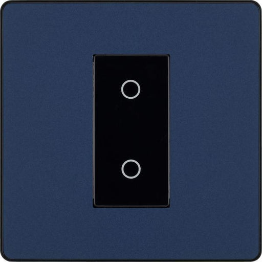 BG Evolve - PCDDBTDM1B - Matt Blue (Black) 200W Single Touch Dimmer Switch, 2-Way Master BG - Evolve - Screwless Matt Blue BG - Sparks Warehouse