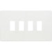 BG RPCDCL4W Evolve 4 Gang Grid Front Plate - Pearlescent White - White Trim Evolve Grid BG - Sparks Warehouse
