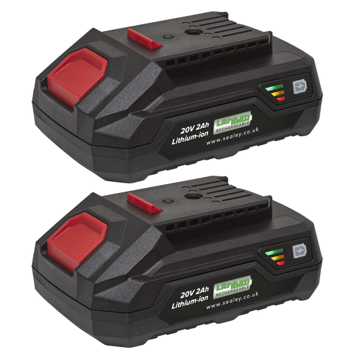 Sealey - BK02 20V 2Ah Lithium-ion Power Tool Battery for SV20V Series Electric Power Tools Sealey - Sparks Warehouse