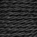 1.5mm Core Decorative Braided Fabric Flex  - 1 Metre Length  - BLACK TWIST