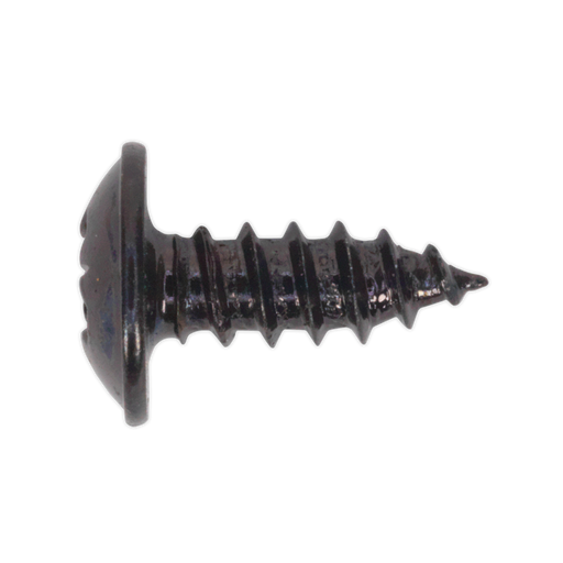 Sealey - BST3510 Self Tapping Screw 3.5 x 10mm Flanged Head Black Pozi BS 4174 Pack of 100 Consumables Sealey - Sparks Warehouse