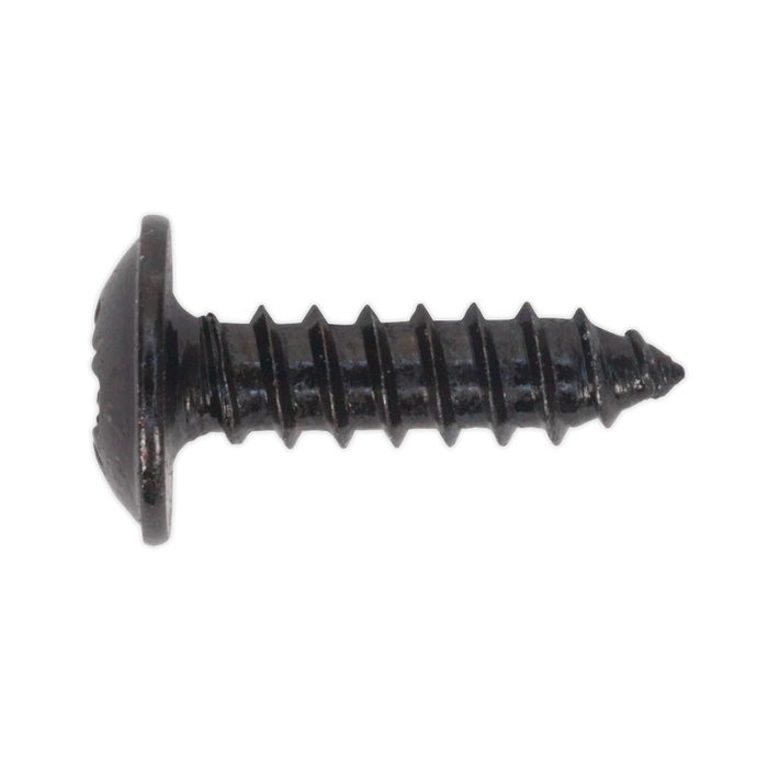 Sealey - BST3513 Self Tapping Screw 3.5 x 13mm Flanged Head Black Pozi BS 4174 Pack of 100 Consumables Sealey - Sparks Warehouse