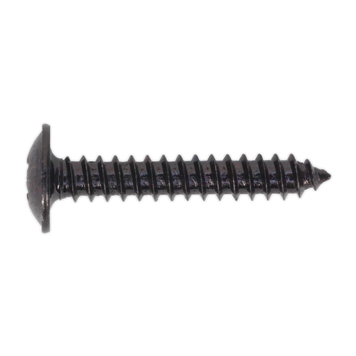 Sealey - BST4225 Self Tapping Screw 4.2 x 25mm Flanged Head Black Pozi BS 4174 Pack of 100 Consumables Sealey - Sparks Warehouse