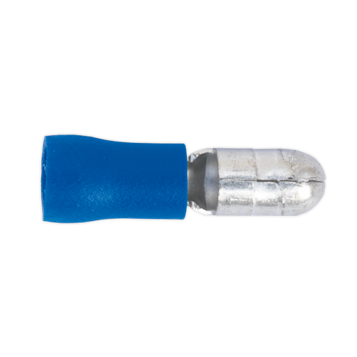 Sealey - BT11 Bullet Terminal Ø5mm Male Blue Pack of 100 Consumables Sealey - Sparks Warehouse
