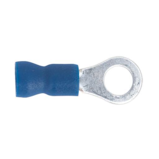 Sealey - BT25 Easy-Entry Ring Terminal Ø5.3mm (2BA) Blue Pack of 100 Consumables Sealey - Sparks Warehouse