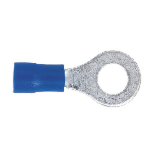 Sealey - BT26 Easy-Entry Ring Terminal Ø6.4mm (1/4") Blue Pack of 100 Consumables Sealey - Sparks Warehouse