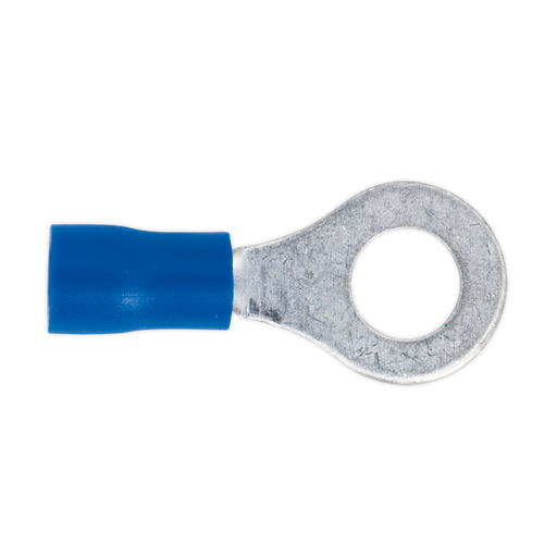 Sealey - BT26 Easy-Entry Ring Terminal Ø6.4mm (1/4") Blue Pack of 100 Consumables Sealey - Sparks Warehouse