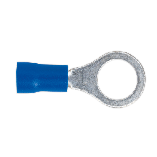 Sealey - BT27 Easy-Entry Ring Terminal Ø8.4mm (5/16") Blue Pack of 100 Consumables Sealey - Sparks Warehouse