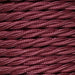 1.5mm Core Decorative Braided Fabric Flex  - 1 Metre Length  - BURGUNDY TWIST
