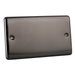 Caradok 2 Gang Blank Plate- Black Nickel Caradok - The Curve - Black Nickel Caradok - Sparks Warehouse