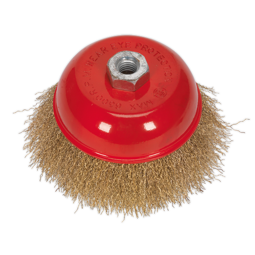 Sealey - CBC125 Brassed Steel Cup Brush Ø125mm M14 x 2mm Consumables Sealey - Sparks Warehouse