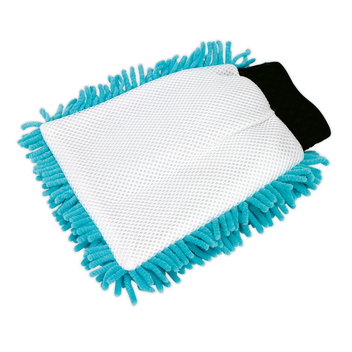 Sealey - CC77 Shaggy Microfibre Mitt 2-in-1 Janitorial / Garden & Leisure Sealey - Sparks Warehouse
