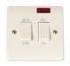 Scolmore Click CCA042 20A Double Pole Water Heater Switch With Neon - White Plastic Curva Scolmore - Sparks Warehouse
