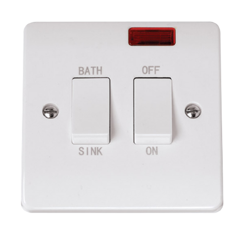 Scolmore CCA024 - 20A DP Sink Bath Switch With Neon Essentials Scolmore - Sparks Warehouse