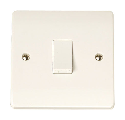 Scolmore Click CCA025 1 Gang Intermediate Plate Switch - White Plastic Curva Scolmore - Sparks Warehouse