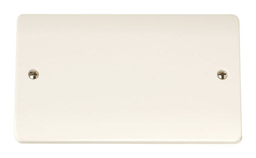Scolmore Click CCA061 2 Gang Blanking Plate - White Plastic Curva Scolmore - Sparks Warehouse