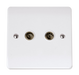 Scolmore CCA066 - Twin Coaxial Outlet Essentials Scolmore - Sparks Warehouse