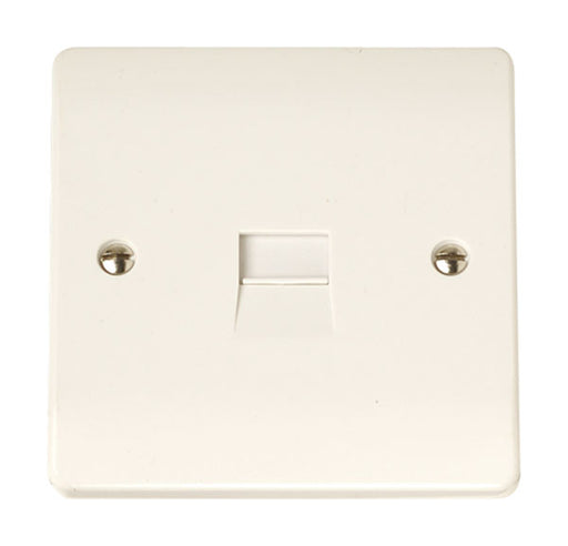 Scolmore Click CCA119 Single Telephone Socket Master - White Plastic Curva Scolmore - Sparks Warehouse