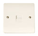 Scolmore Click CCA124 Single Telephone Socket Secondary- White Plastic Curva Scolmore - Sparks Warehouse