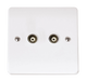Scolmore CCA159 - Twin Isolated Coaxial Outlet Essentials Scolmore - Sparks Warehouse