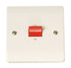Scolmore Click CCA200 45A 1 Gang Cooker Switch - White Plastic Curva Scolmore - Sparks Warehouse
