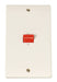 Scolmore Click CCA202 45A 2 Gang Cooker Switch - White Plastic Curva Scolmore - Sparks Warehouse