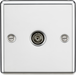 Knightsbridge CL010PC TV Outlet (non-isolated) - Rounded Edge Polished Chrome TV Outlets Knightsbridge - Sparks Warehouse