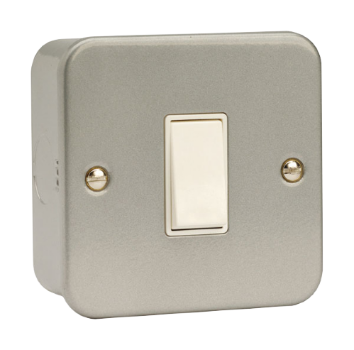 Scolmore CL011B - 10AX 1 Gang 2 Way Plate Switch (No Knockouts) Essentials Scolmore - Sparks Warehouse