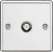 Knightsbridge CL015PC Satellite TV Outlet - Rounded Edge Polished Chrome TV Outlets Knightsbridge - Sparks Warehouse