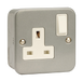 Scolmore CL035B - 1 Gang 13A DP Switched Socket Outlet (No Knockouts) Essentials Scolmore - Sparks Warehouse