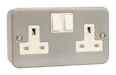 Scolmore CL036 - 13A 2 Gang DP Switched Socket Outlet Essentials Scolmore - Sparks Warehouse