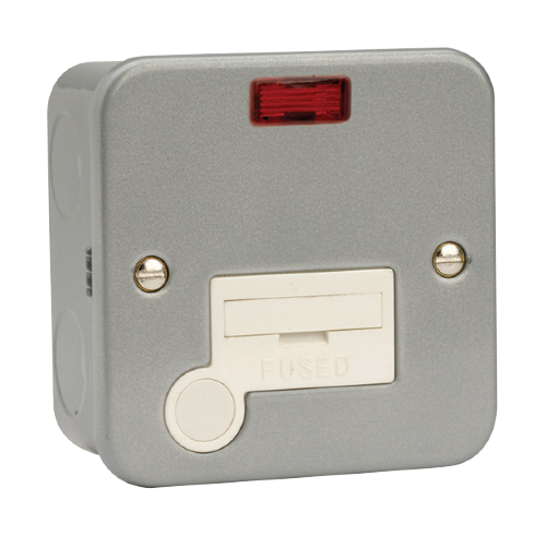 Scolmore CL053 - 13A Fused Connection Unit With Optional Flex Outlet + Neon Essentials Scolmore - Sparks Warehouse