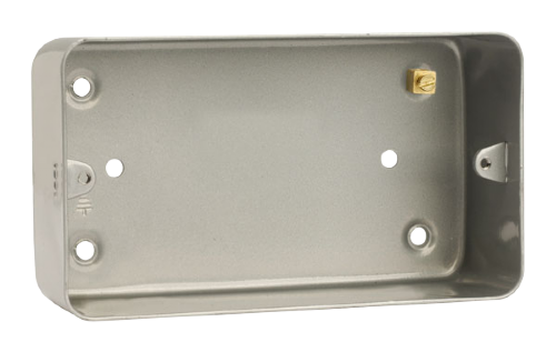 Scolmore CL086 - 2 Gang 40mm Deep Mounting Box (No Knockouts) Essentials Scolmore - Sparks Warehouse