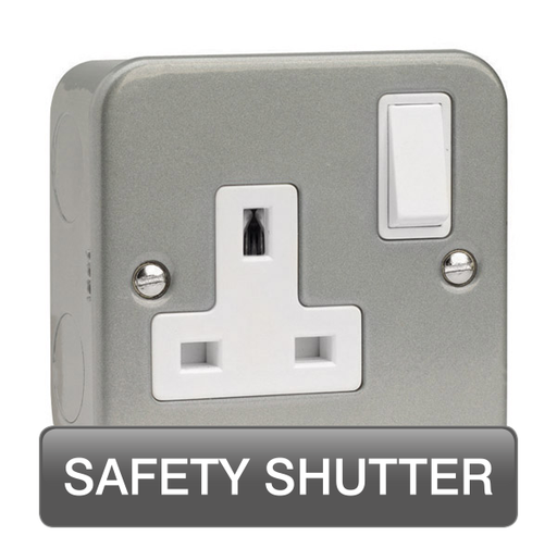 Scolmore CL1035B Essentials Metal Clad 250v 1g 13a Dp Sw Skt  Scolmore - Sparks Warehouse