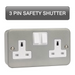 Scolmore CL1036B Essentials Metal Clad 250v 2g 13a Dp I/b Sw Skt Twin Earth  Scolmore - Sparks Warehouse
