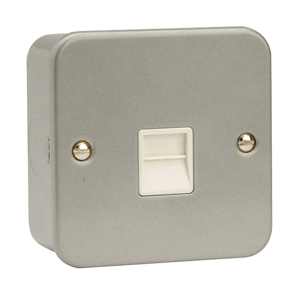 Scolmore CL120 Essentials Metal Clad Metal Clad Master Telephone Socket  Scolmore - Sparks Warehouse
