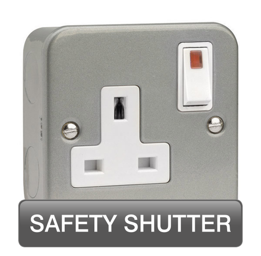 Scolmore CL1835 Essentials Metal Clad 250v 1g 13a Dp Sw Skt W/neon  Scolmore - Sparks Warehouse