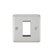 Knightsbridge CL1GBC 1G Modular Faceplate - Rounded Edge Brushed Chrome Modules Knightsbridge - Sparks Warehouse
