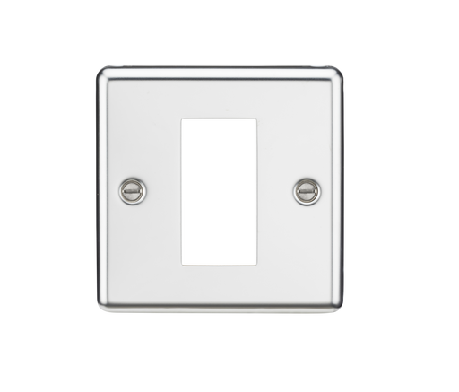 Knightsbridge CL1GPC 1G Modular Faceplate - Rounded Edge Polished Chrome Modules Knightsbridge - Sparks Warehouse