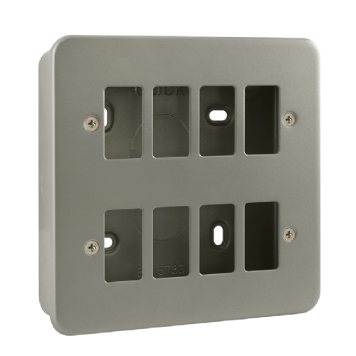 Scolmore CL20508 - 8 Gang GridPro® Frontplate with Back Box GridPro Scolmore - Sparks Warehouse