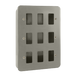 Scolmore CL20509B - 9 Gang GridPro® Frontplate with Back Box (No Knockouts) GridPro Scolmore - Sparks Warehouse
