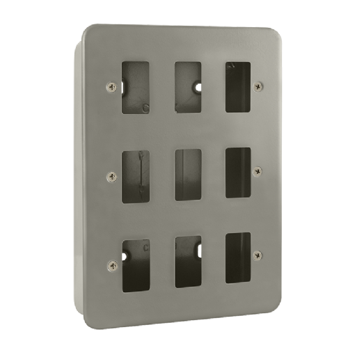 Scolmore CL20509 - 9 Gang GridPro® Frontplate with Back Box GridPro Scolmore - Sparks Warehouse