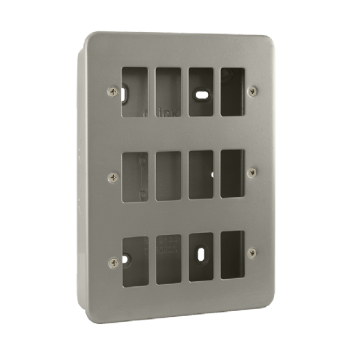 Scolmore CL20512 - 12 Gang GridPro® Frontplate with  Back Box GridPro Scolmore - Sparks Warehouse