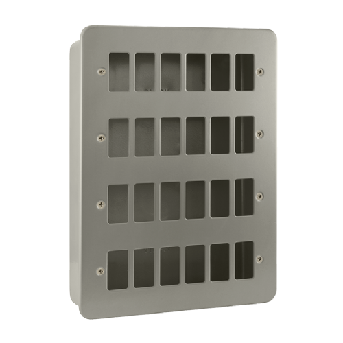 Scolmore CL20524B - 24 Gang GridPro® Frontplate with Back Box (No Knockouts) GridPro Scolmore - Sparks Warehouse