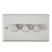 Knightsbridge CL2183BC 3G 2 Way Dimmer 60-200W - Rounded Edge Brushed Chrome Dimmer Switch Knightsbridge - Sparks Warehouse