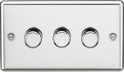 Knightsbridge CL2183PC 3G 2 Way Dimmer 60-200W - Rounded Edge Polished Chrome Dimmer Switch Knightsbridge - Sparks Warehouse