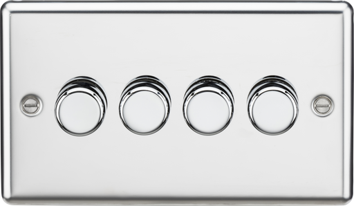 Knightsbridge CL2184PC 4G 2 Way Dimmer 60-200W - Rounded Edge Polished Chrome Dimmer Switch Knightsbridge - Sparks Warehouse