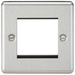 Knightsbridge CL2GBC 2G Modular Faceplate - Rounded Edge Brushed Chrome Modules Knightsbridge - Sparks Warehouse