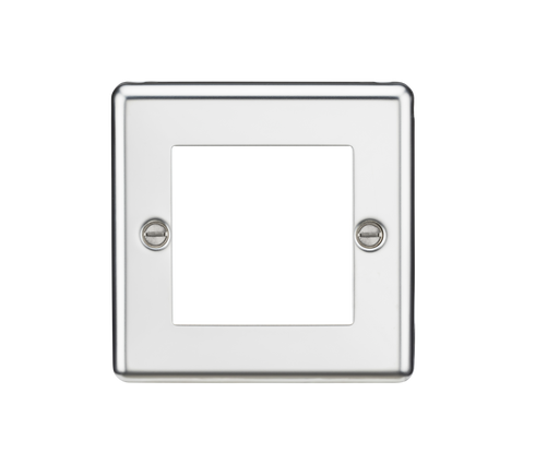 Knightsbridge CL2GPC 2G Modular Faceplate - Rounded Edge Polished Chrome Modules Knightsbridge - Sparks Warehouse